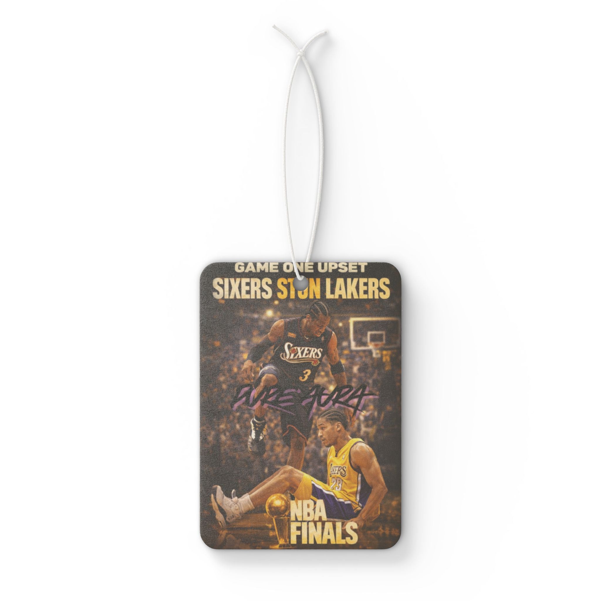 AI Step Over Sixers vs Lakers NBA Finals Vintage Car Air Freshener