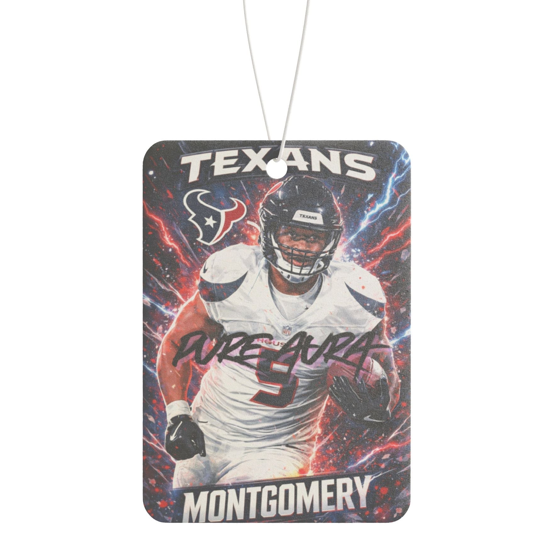 Pure Aura Texans Football Montgomery Player Design Car Air Freshener