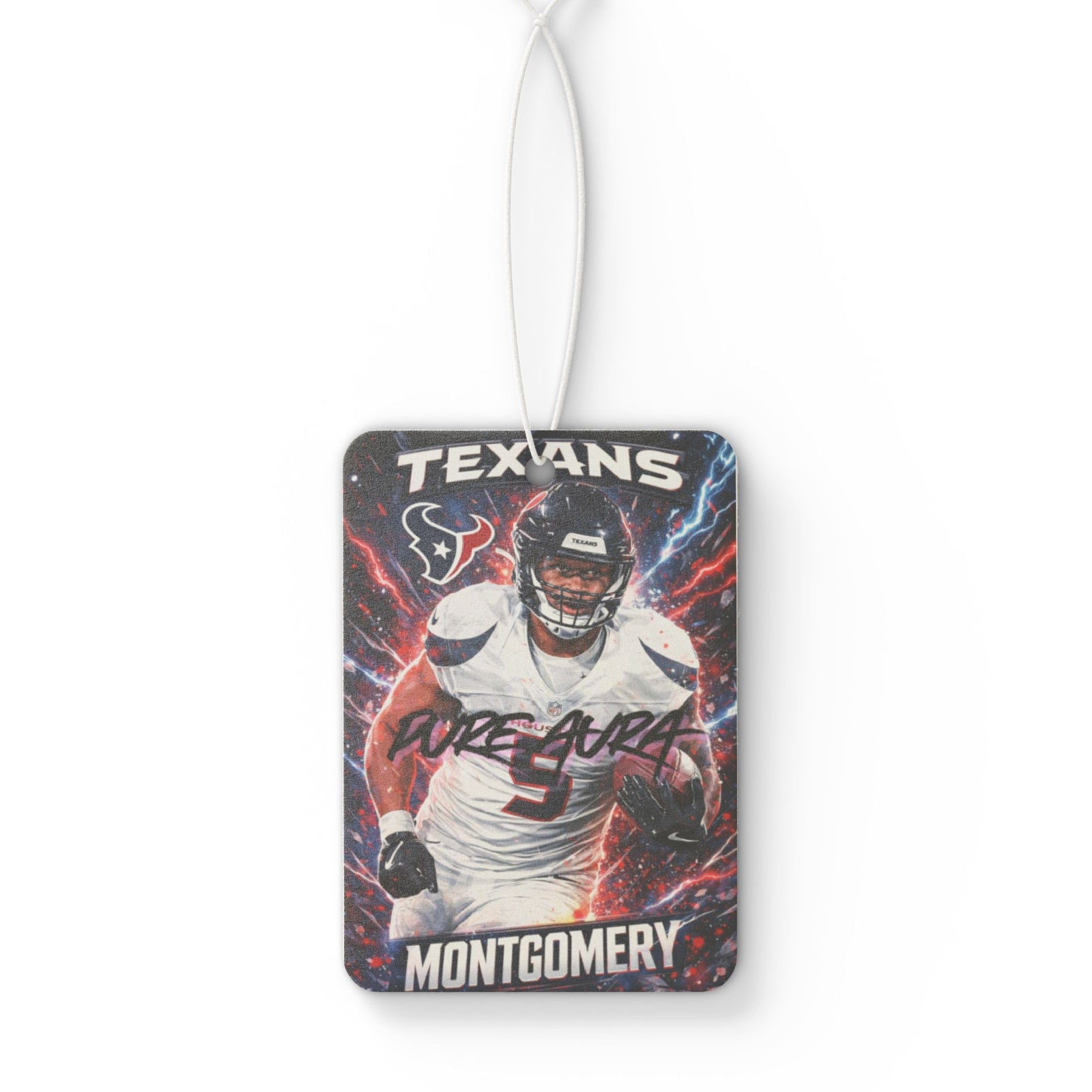Pure Aura Texans Football Montgomery Player Design Car Air Freshener