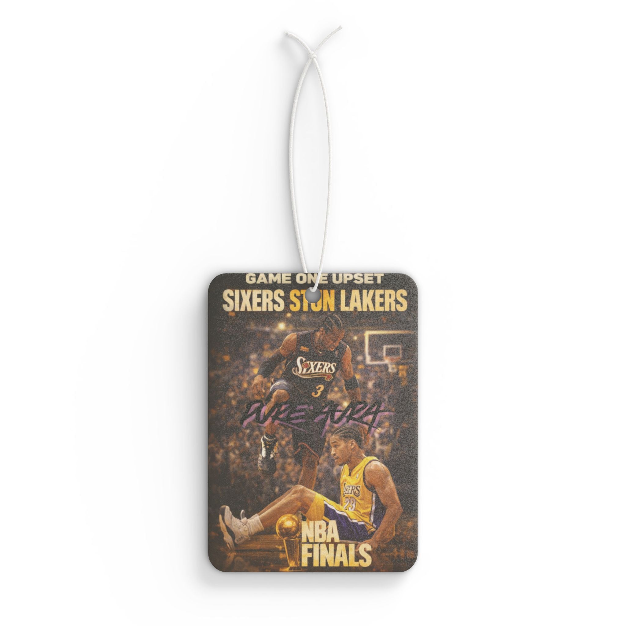 AI Step Over Sixers vs Lakers NBA Finals Vintage Car Air Freshener
