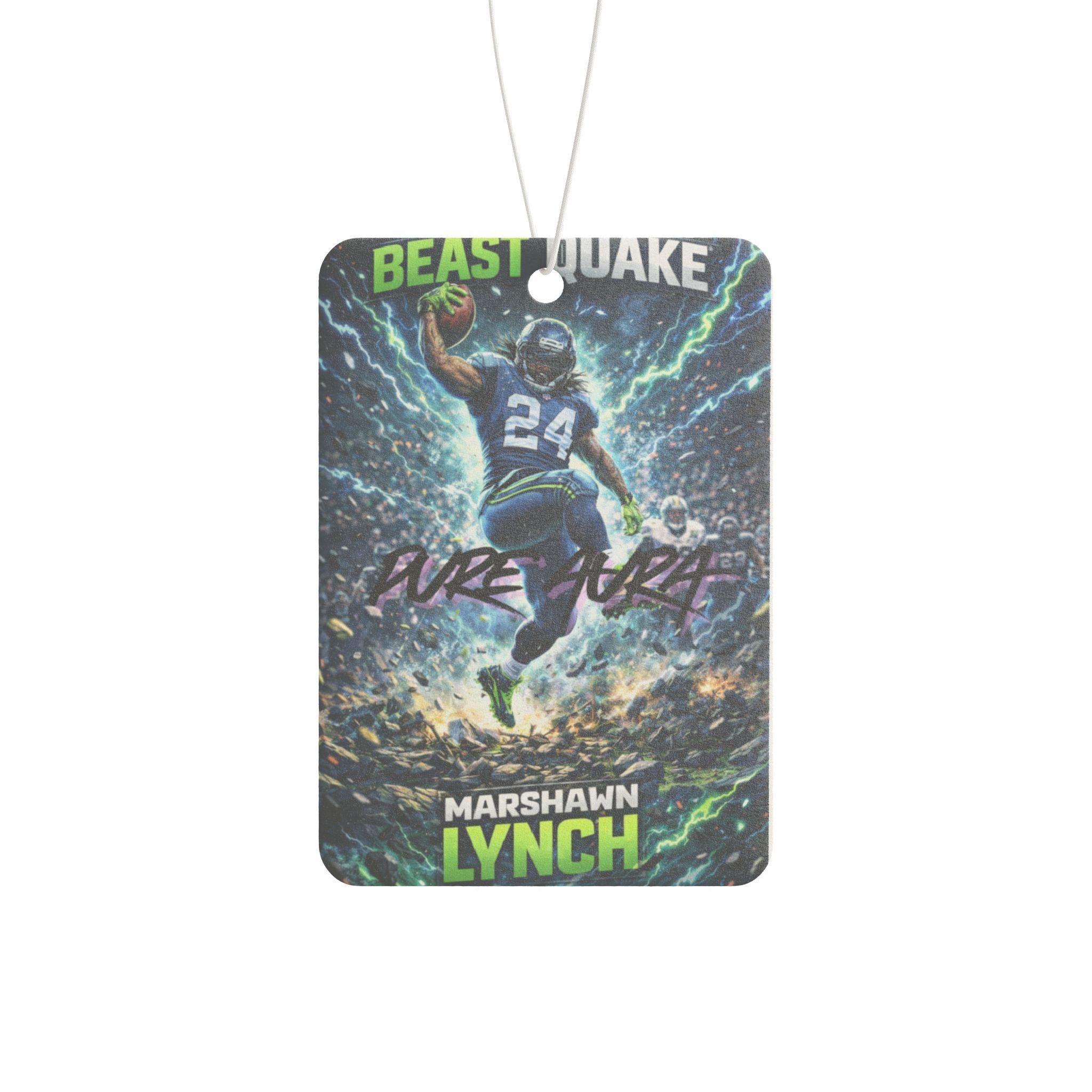 Pure Aura Beastquake Marshawn Lynch Car Air Freshener Sports Football Fan Scent