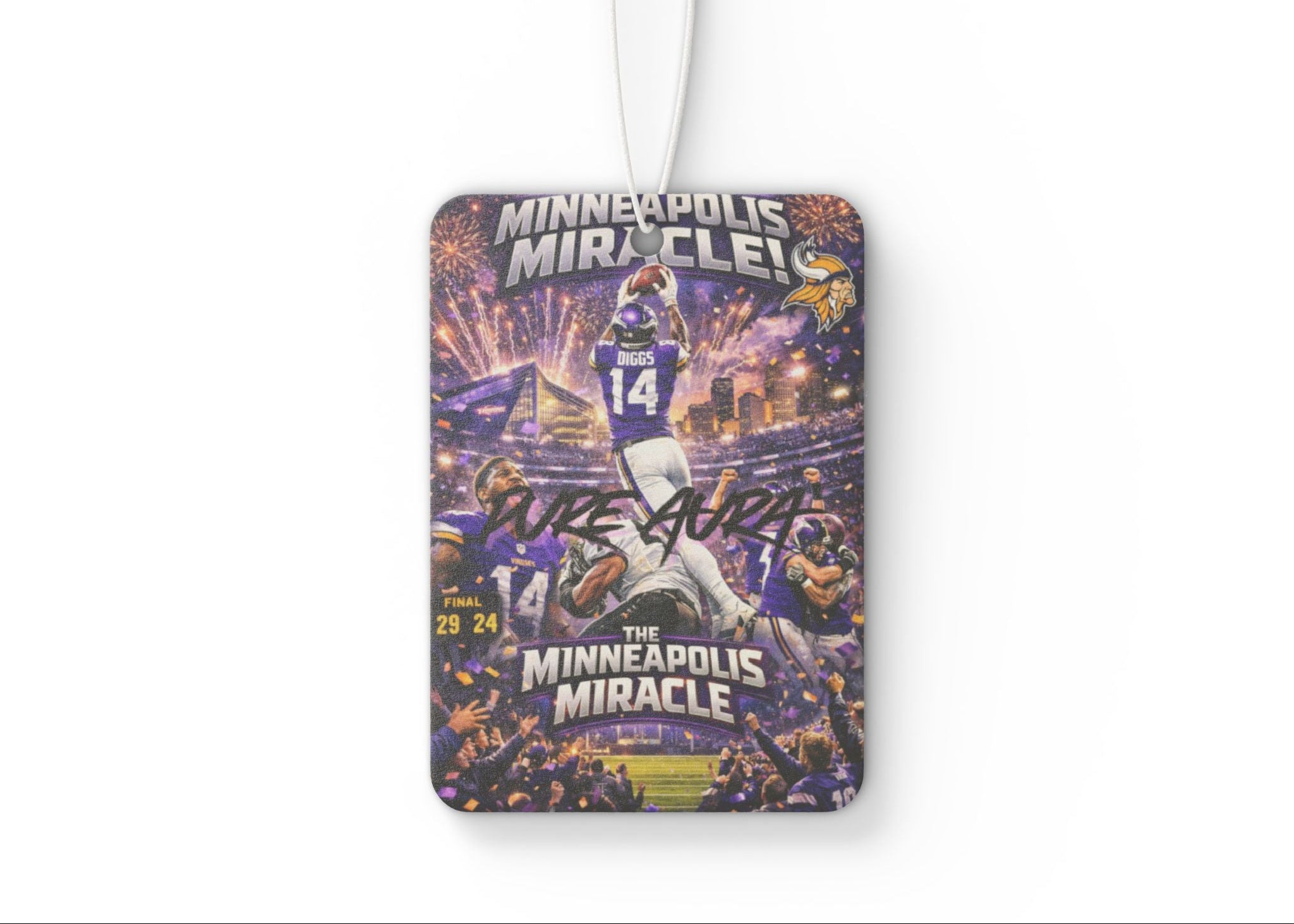 Pure Aura "Minneapolis Miracle" Football Tribute Scented Car Air Freshener