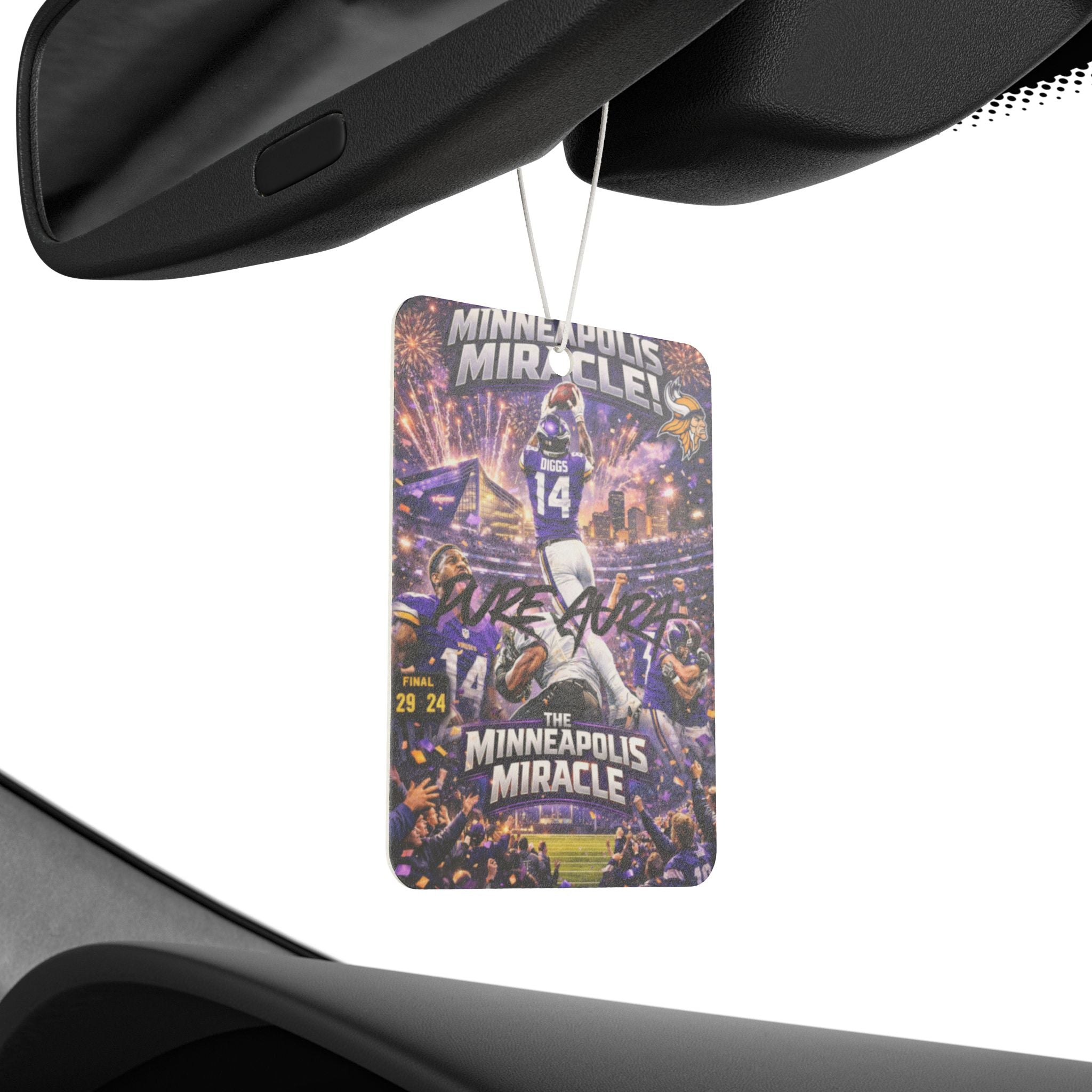 Pure Aura "Minneapolis Miracle" Football Tribute Scented Car Air Freshener
