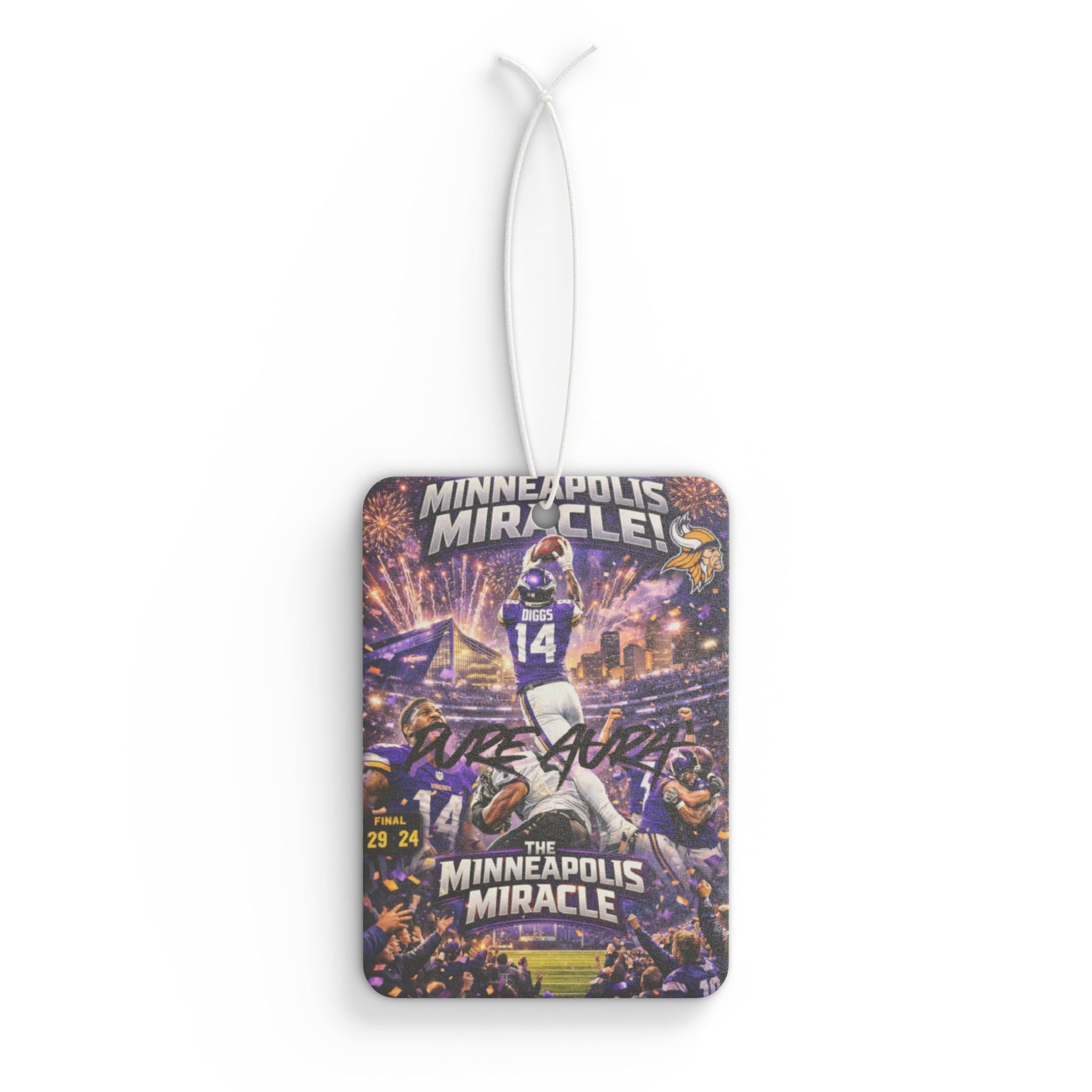 Pure Aura "Minneapolis Miracle" Football Tribute Scented Car Air Freshener
