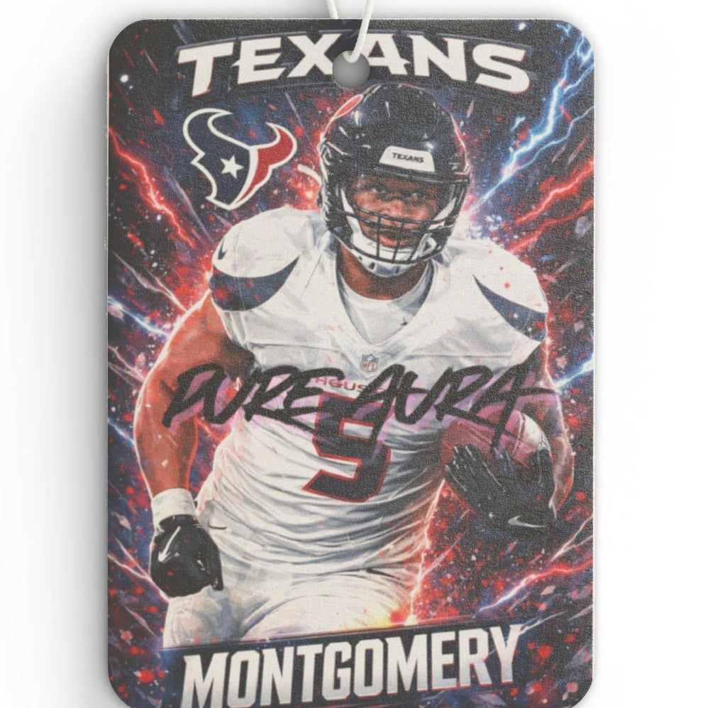 Pure Aura Texans Football Montgomery Player Design Car Air Freshener